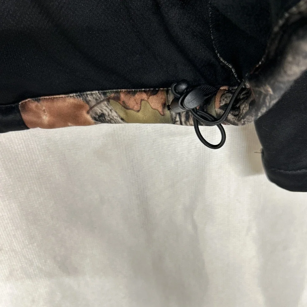 Trail Crest Black Camo Accents Full Zip Men's Large Jacket Fleece Lined Outdoors